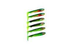 McRubber Bass 8 Cm 6 Pack Mix UV -Fisketillbehör affär 100151 McRubber Bass 8cm Color