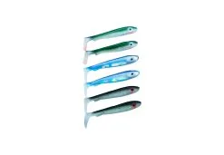 McRubber Bass 8 Cm 6 Pack Mix UV -Fisketillbehör affär 100153 McRubber 8cm Baitfish