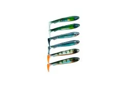 McRubber Bass 8 Cm 6 Pack Mix UV -Fisketillbehör affär 100156 McRubber Bass 8cm Flash