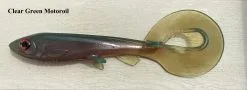 Wolfcreek Curlytail JR Handmade -Fisketillbehör affär Clear Gren Motortail 1 scaled
