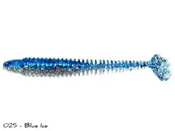 Lunker Swimmin' Ribster - 10cm -9-pack -Fisketillbehör affär Lunker Swimmin Ribster 025 Blue Ice